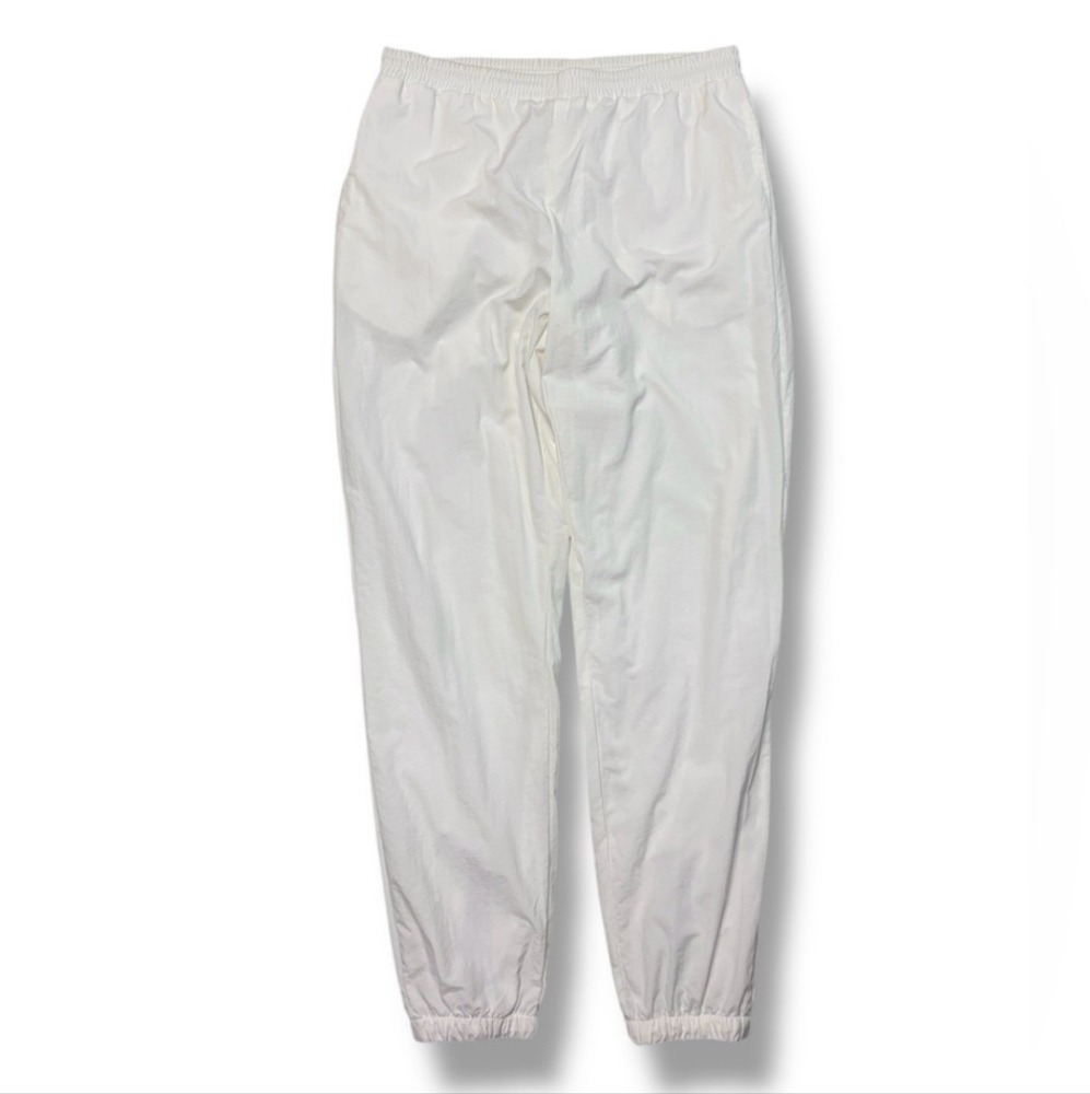 BOAST White Nylon Ankle Zip Joggers VINTAGE